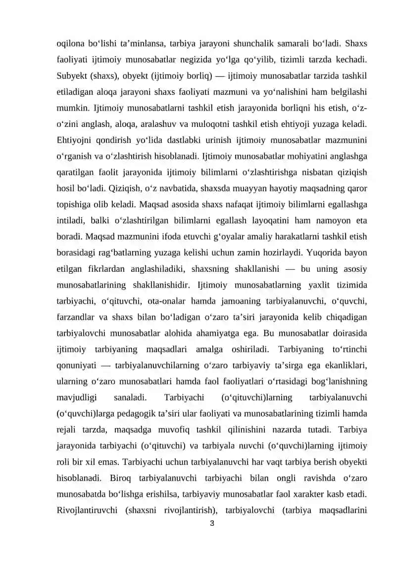 TARBIYAVIY JARAYONDA G’OYAVIY SIYOSIY, AXLOQIY TARBIYANI TASHKIL ETISH 3