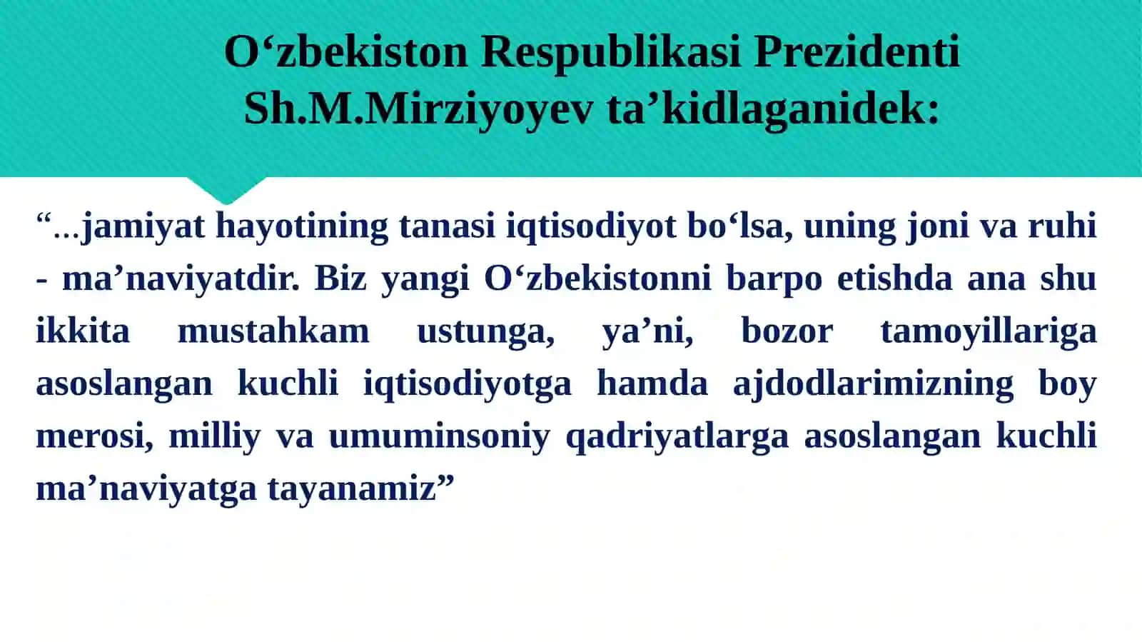 BUYUK O‘TMISHNI, O‘ZLIKNI ANGLASH MOHIYATI 3