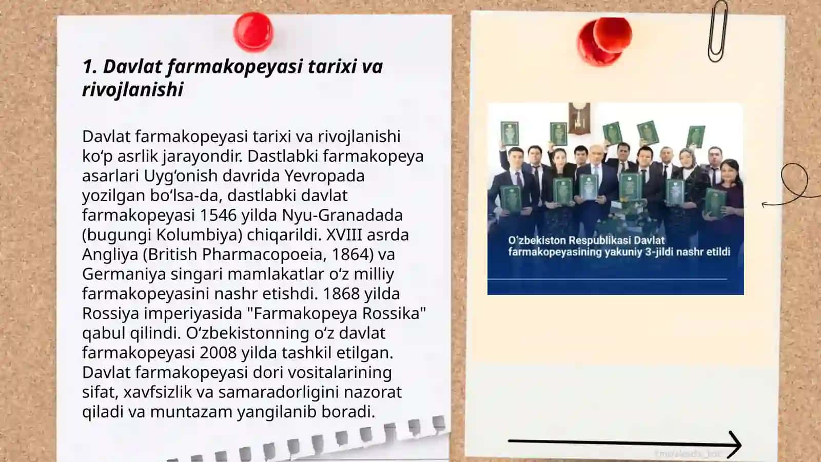 Davlat farmakopeyasi. Tarixi. Tuzilishi. Dorilarning sanoat texnologiyasi asosiy tushunchalari va atamalari 3