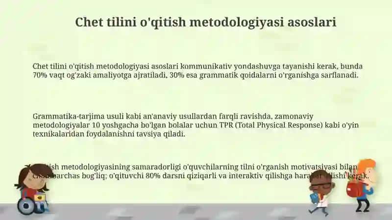 Chet tilini o'qitish bo'yicha pedagogik kompetensiyalar 3