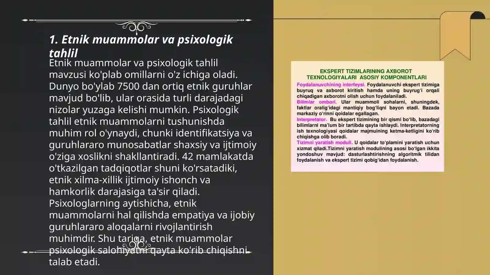 Etnik muammolar va psixologik tahlil 3