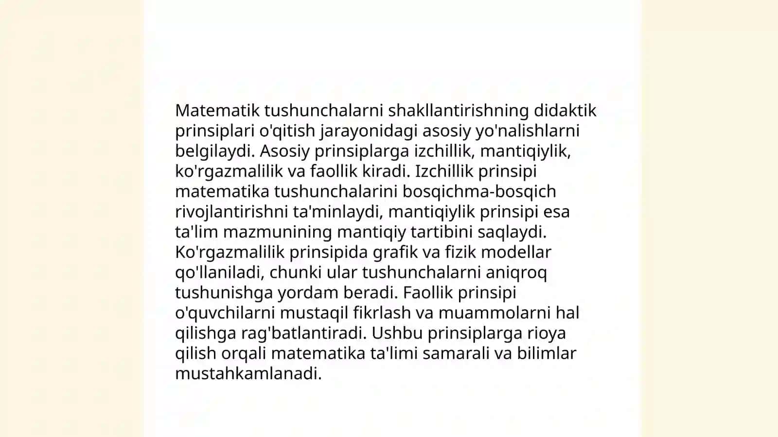 Bolalarda matematik tasvvurlarini shakllantirishda ta'limning asosiy didaktik tamoyillari 3
