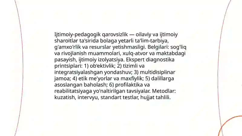 Bolalarning ijtimoiy-pedagogik qarovsizligini darajasini ekspert diagnostika qilish 3