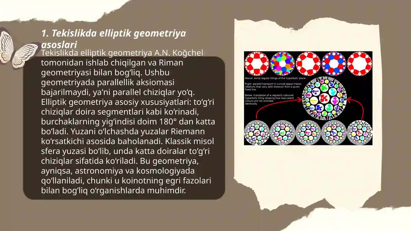 Tekislikda elliptik va giperbolik geometriya 3