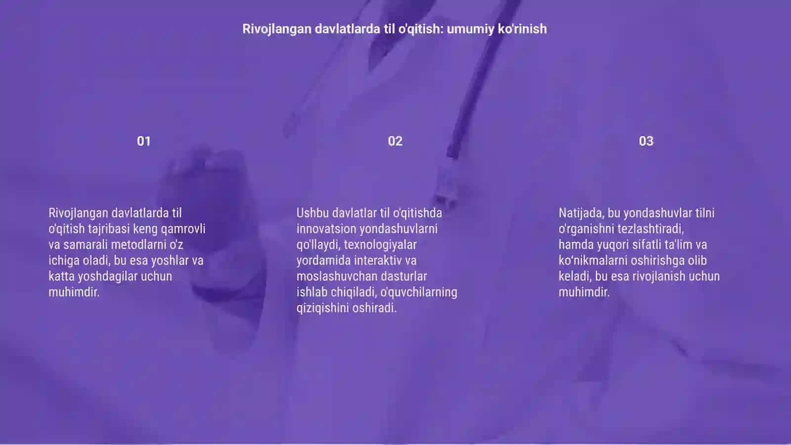 Rivojlangan davlatlarda til o'qitish (1-tilni o'qitish) tajribasi 3