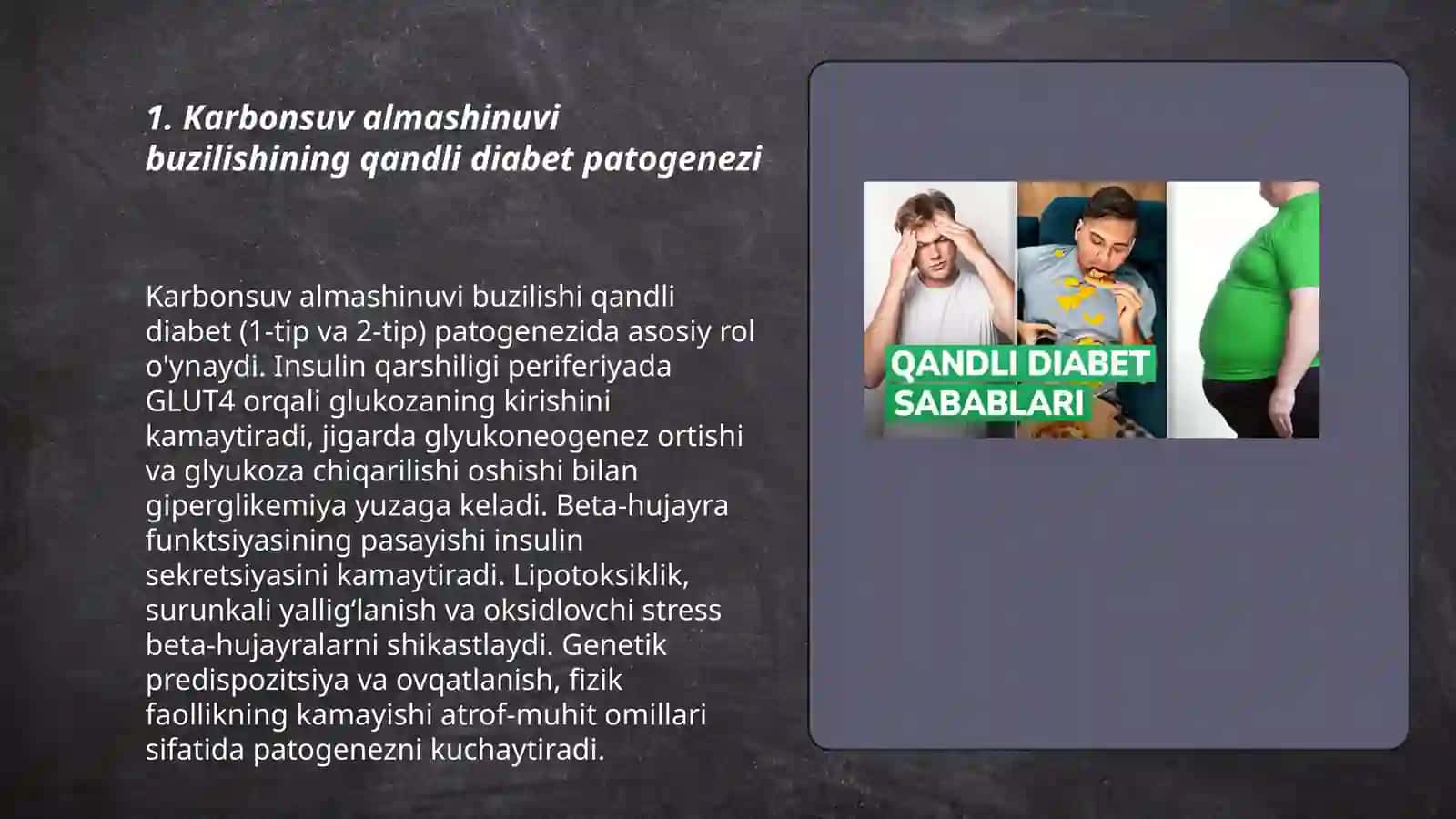 Karbonsuvlar almashinuvi buzilishlarining ahamiyati 3