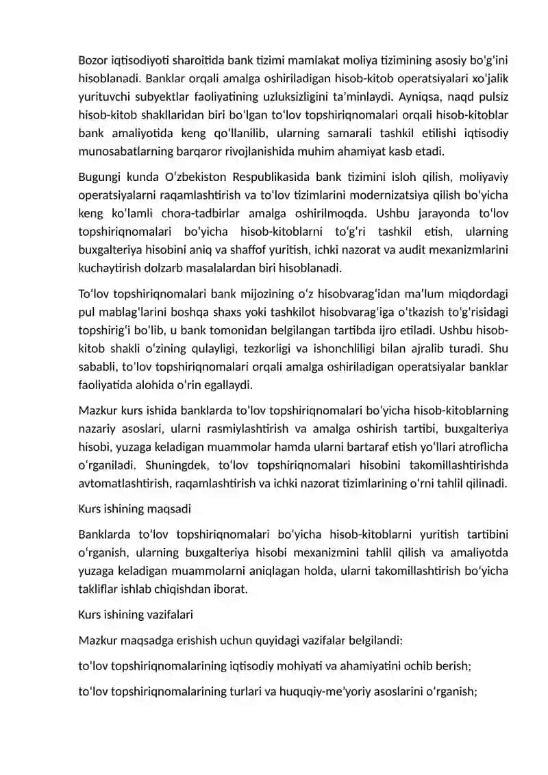 Banklarda to‘lov topshiriqnomalari bo‘yicha hisob-kitoblar hisobi 3