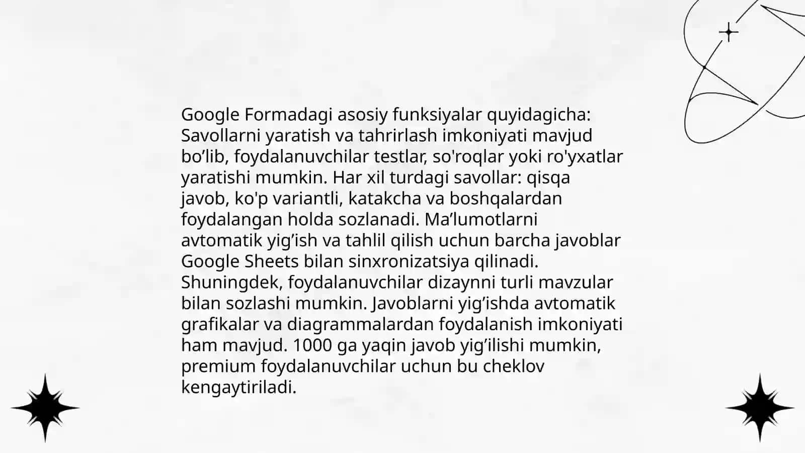 Google Formada onlayn soʻrovnoma hamda testlar yaratish 3