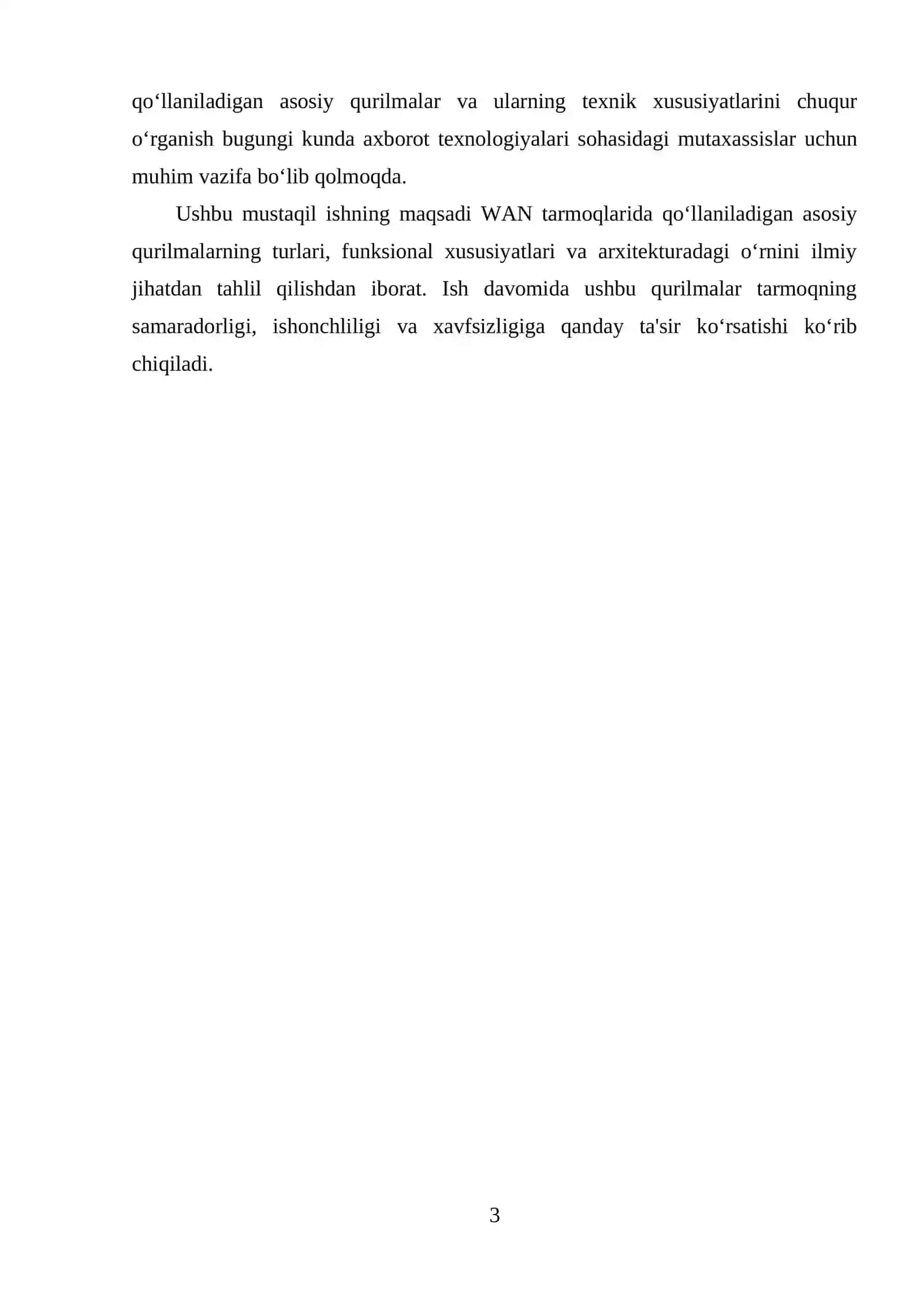WAN tarmog’ida qo’llaniladigan asosiy qurilmalar 3