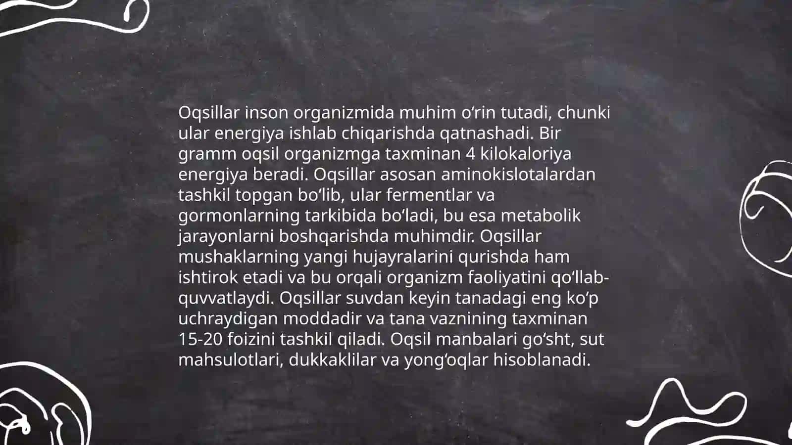 Oqsil, uglevod, yogʻlar-moddalar almashinuvining oʻzaro bogʻliqligi 3