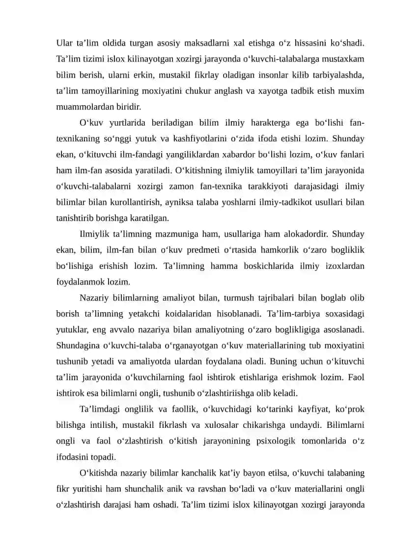 Ta’lim tamoyillari (prinsiplari) 3