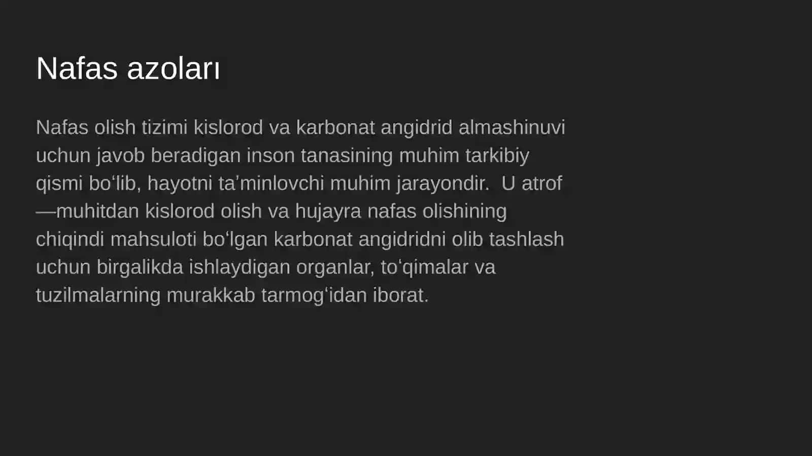 Nafas yöllarıga kıruvchı a'zolar 3