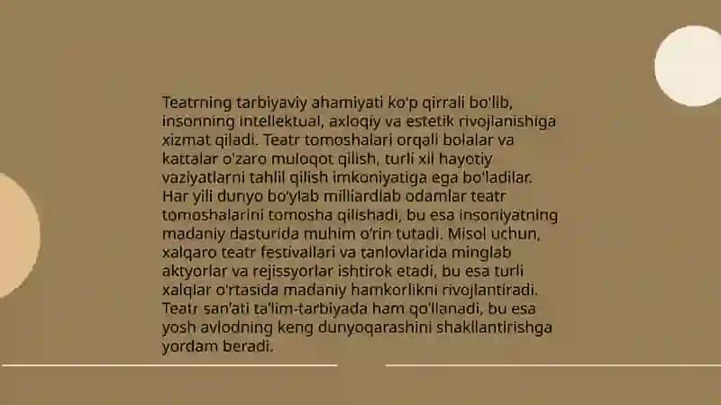 Teatr tarbiya va ommaviy madaniyat va maʼrifat maskani sifatida 3