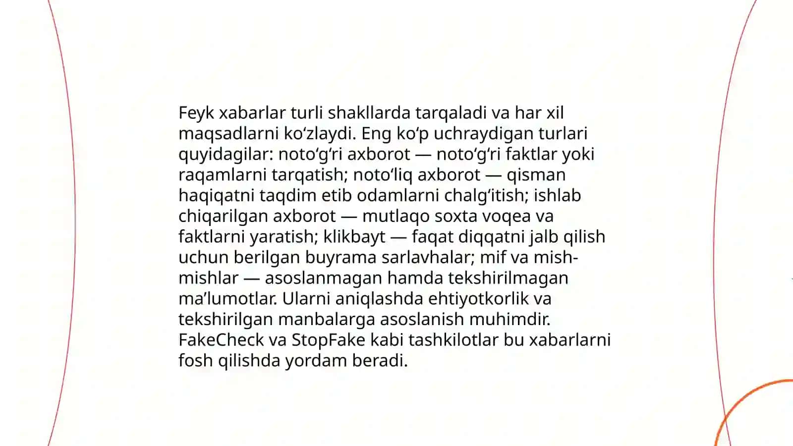 Feyk xabar yoki yolg'on axborotga qarshi immunitetni shakillantirish 3