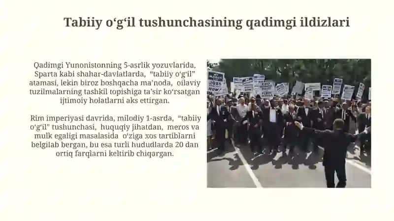 Tabiiy oʻgʻil tushunchasining vujudga kelishi tarixini oʻrganish 3