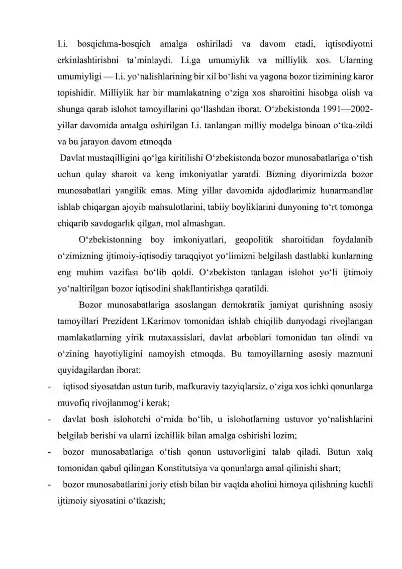 Bozor munosabatlarining shakllanishi 3