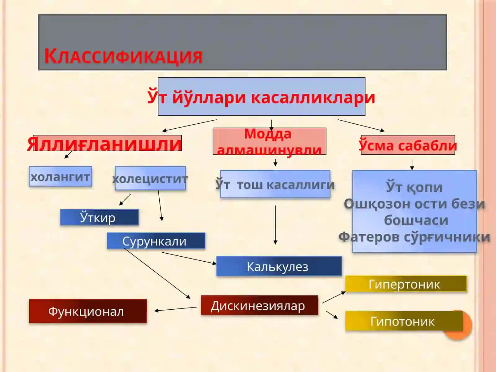 ЎТ ЧИҚАРУВ ЙЎЛЛАРИ ДИСКИНЕЗИЯСИ 3