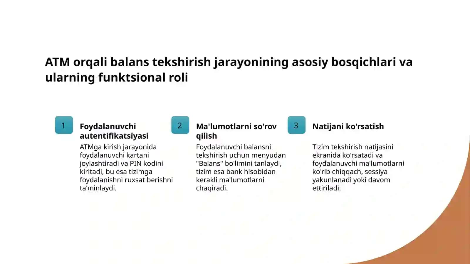 ATM orqali Balans Tekshirish Jarayoni 3