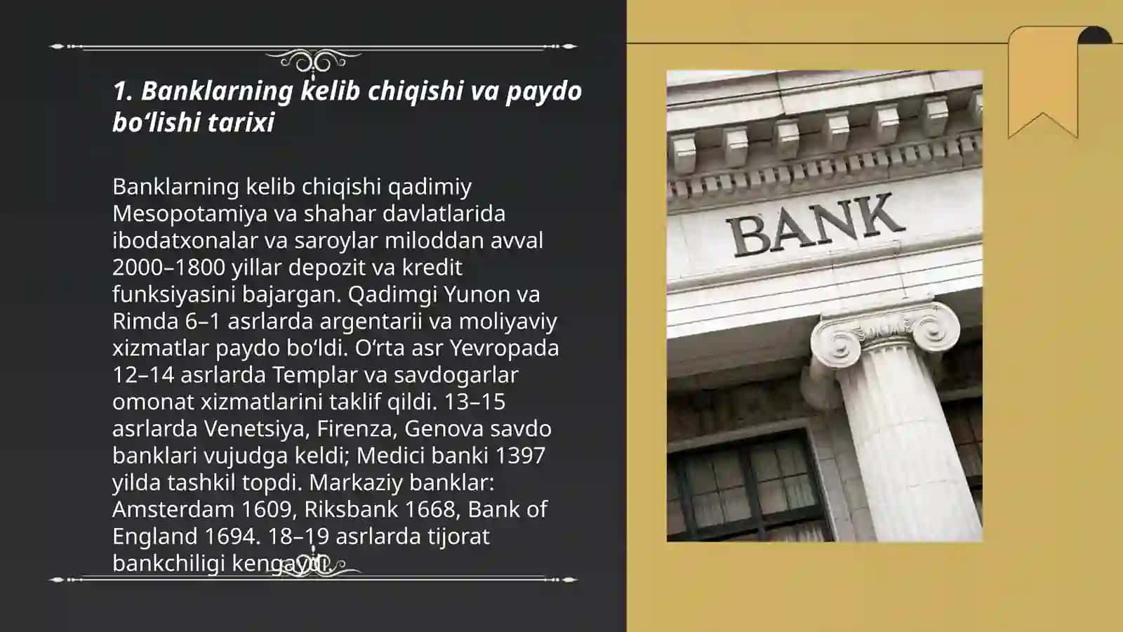Banklarning kelb chiqishi va bank tizimi 3