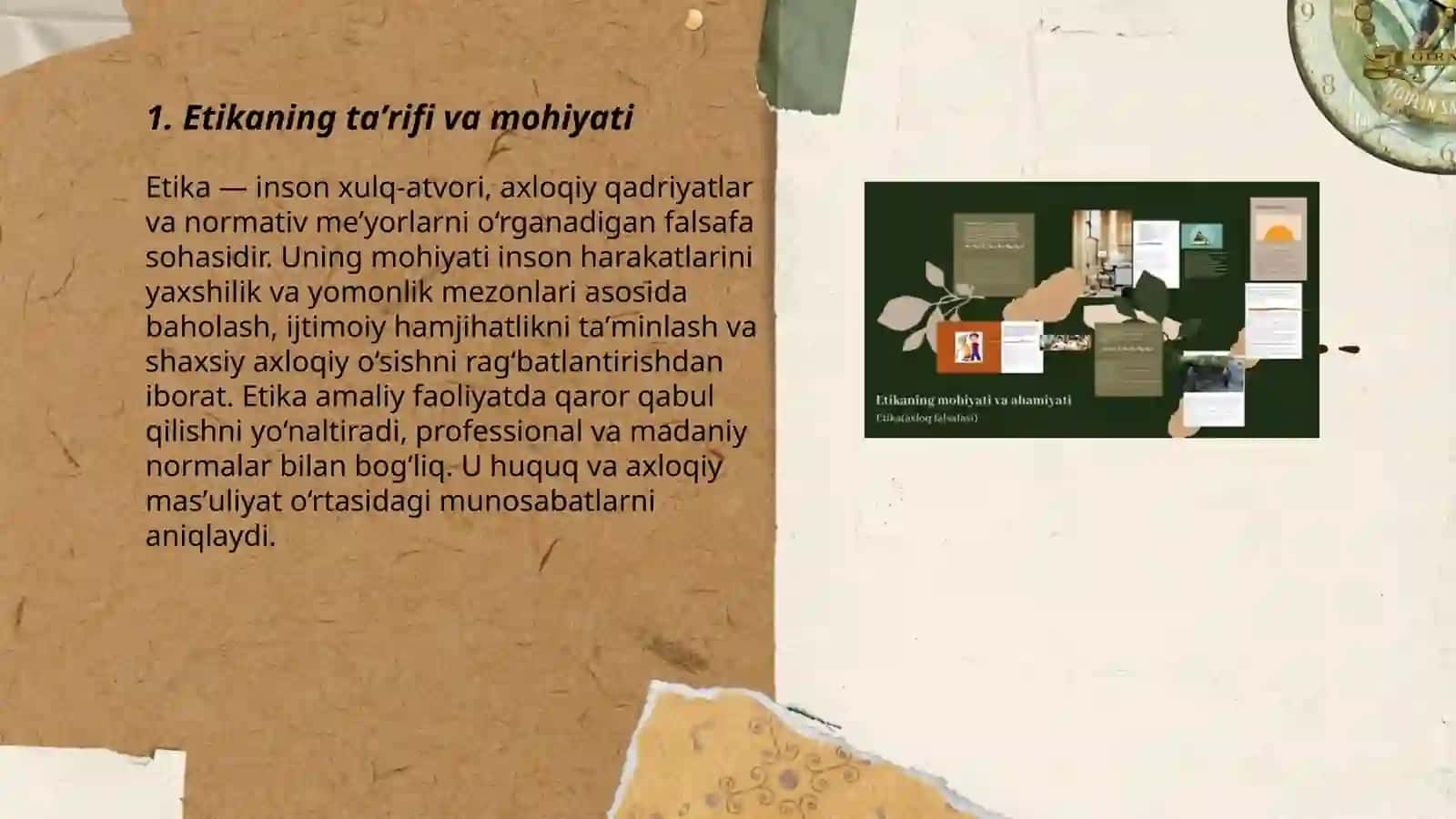 Etikaning mohiyati va ahamiyati 3