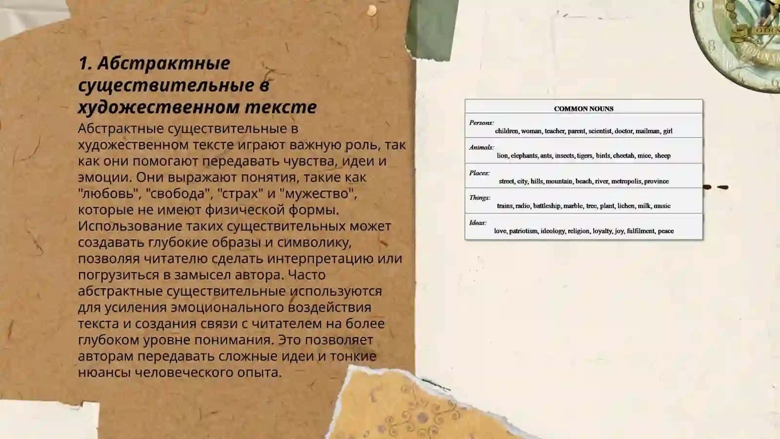 Стилистическое использование имен существительных 3