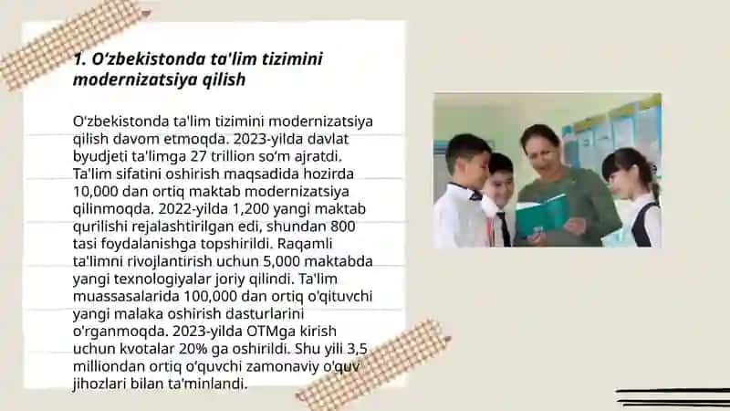 Oʻzbekiston respublikasi rivojining yangi bosqichida ta'lim -tarbiya islohotlari 3