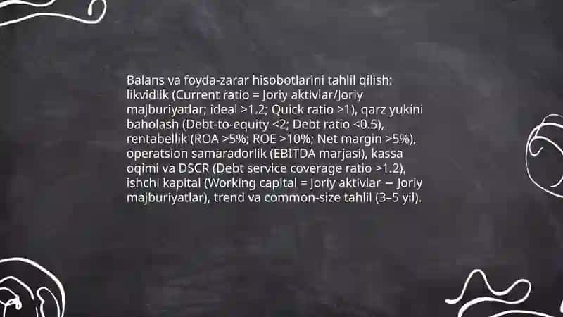 Kreditga layoqatlilikni baholash va tahlil qilishning asosiy usullari 3
