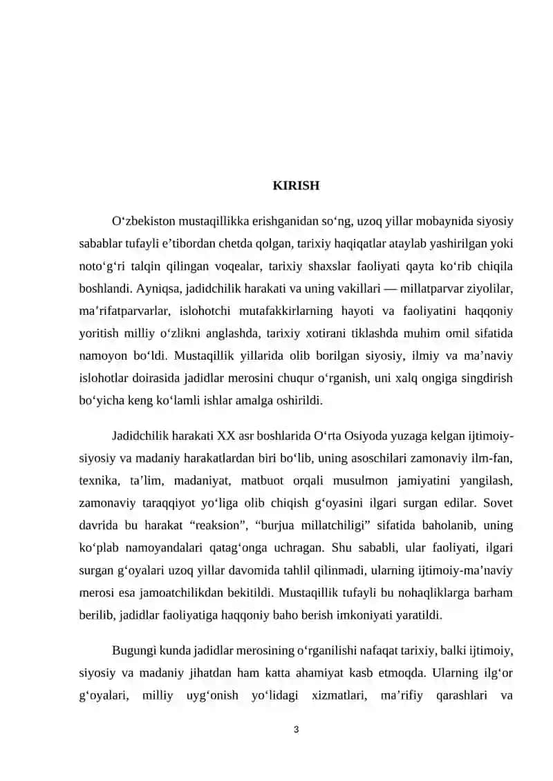 Jadidlar faoliyati tarixining mustaqillik yillarida yoritilishi 3