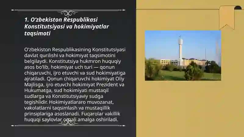 Oʻzbekiston Respublikasida hokimiyatlar tizimi 3