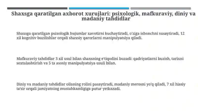 Shaxsga qaratilgan axborot xurujlari 3