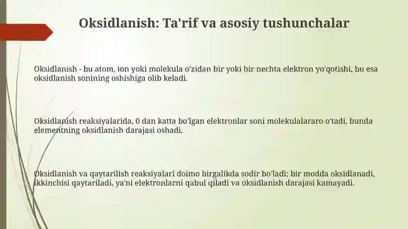 Oksidlanish 3