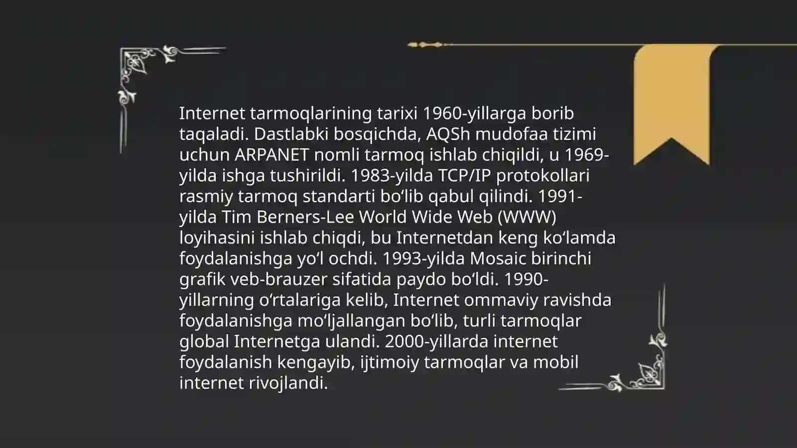 Internet tarmoqlarining tarixi 3