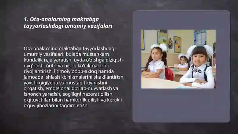 Bolalarni maktabga tayyorlashda ota-onalarning o'rni 3