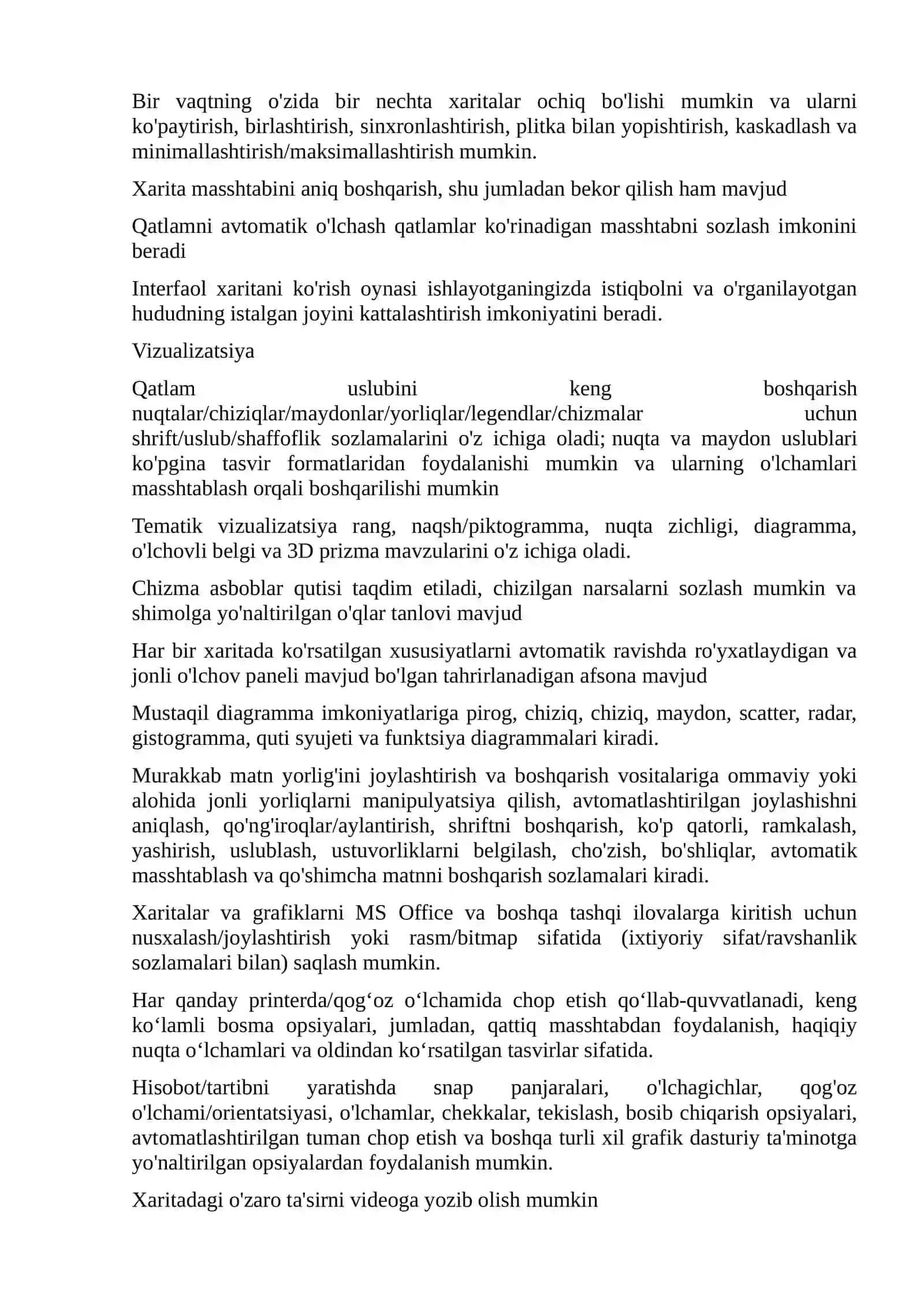 Geografik axborot tizimlari uchun asosiy dasturiy ta'minot 3