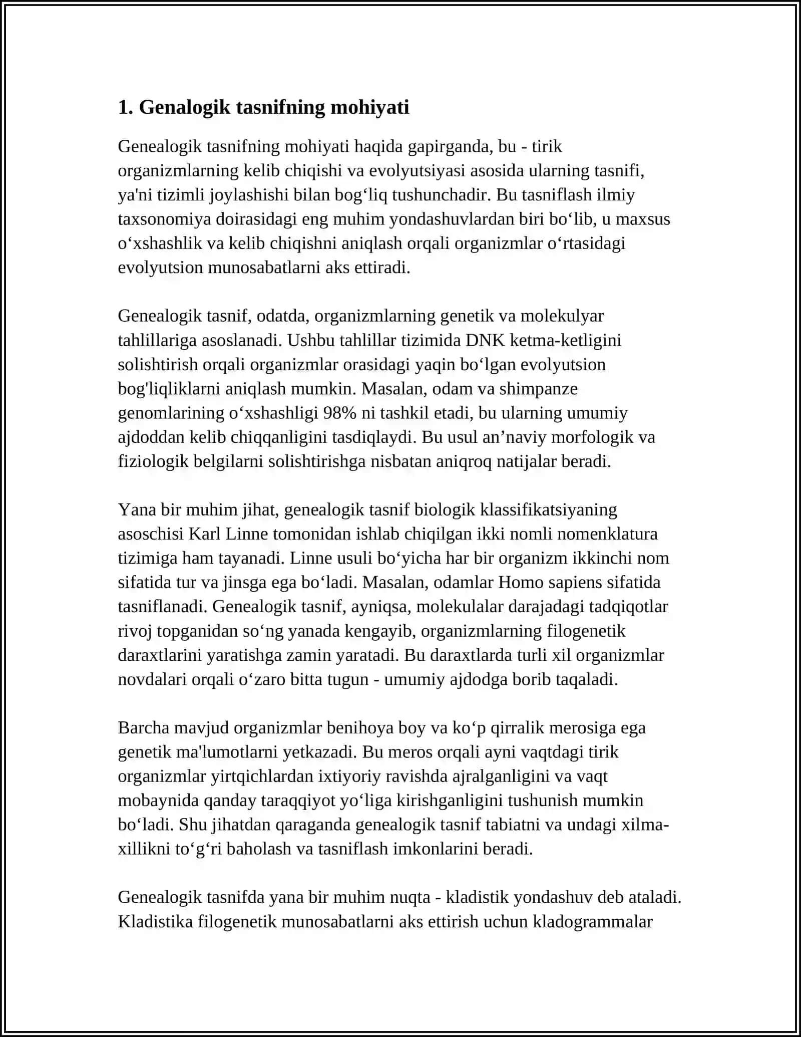 TILLARNING GENALOGONIK TASNIFI 3