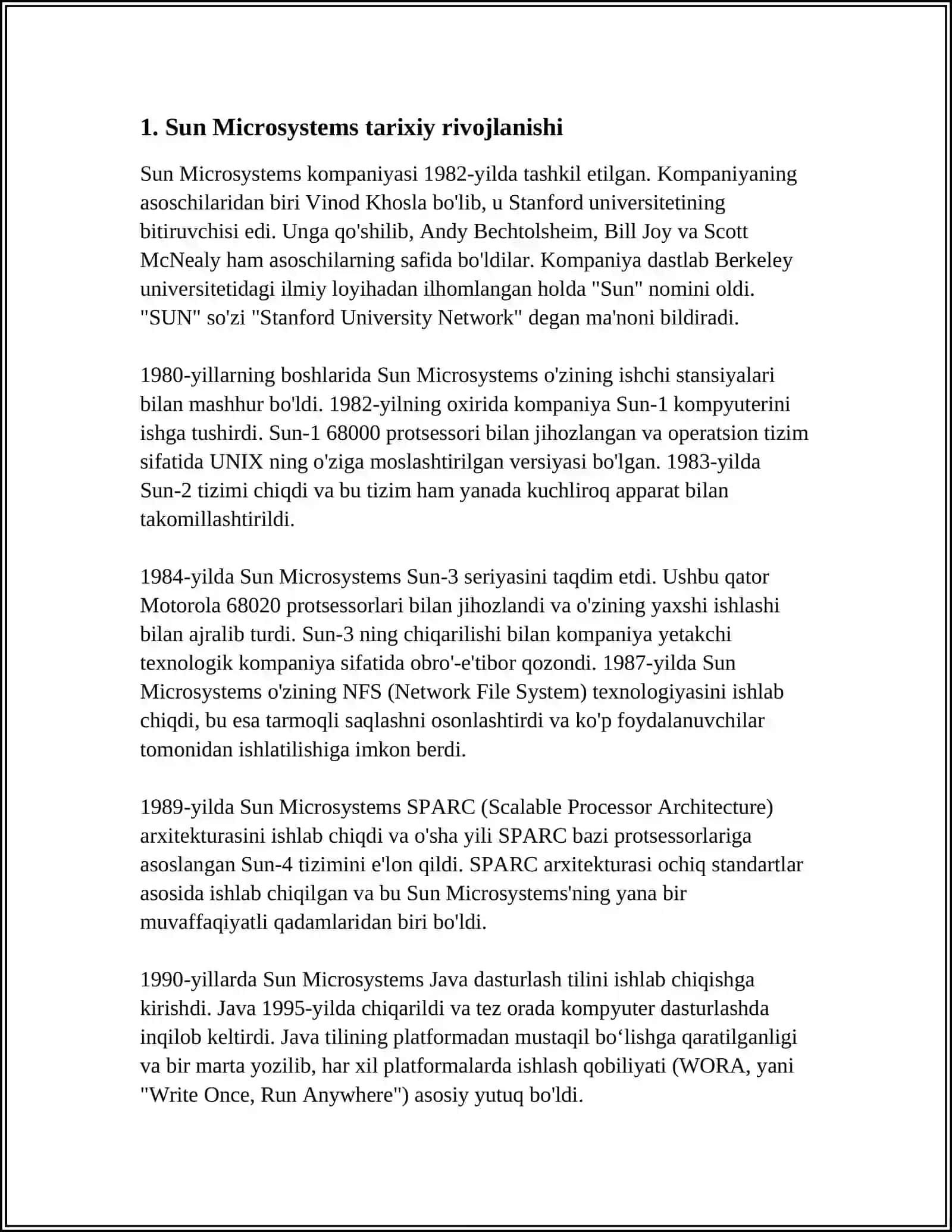Sun Microsystems Dasturlar Paketi 3