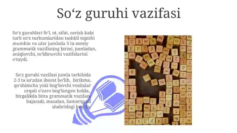 Sizat Soʻz Guruhi Xususiyatlari 3