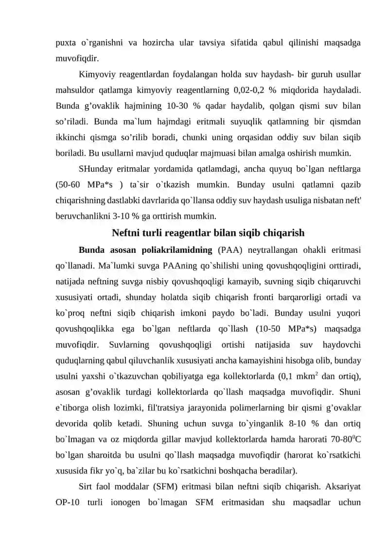 Neft beraolishligini oshirish usullari 3