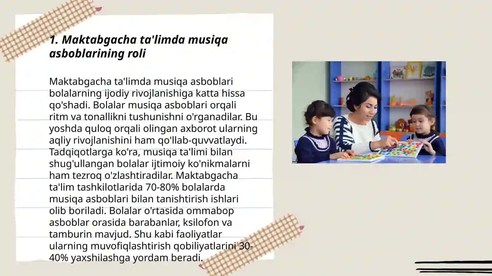 Maktabgacha ta'lim tashkilotlarida bolalarni musiqa asboblarida ijroga o‘rgatish 3