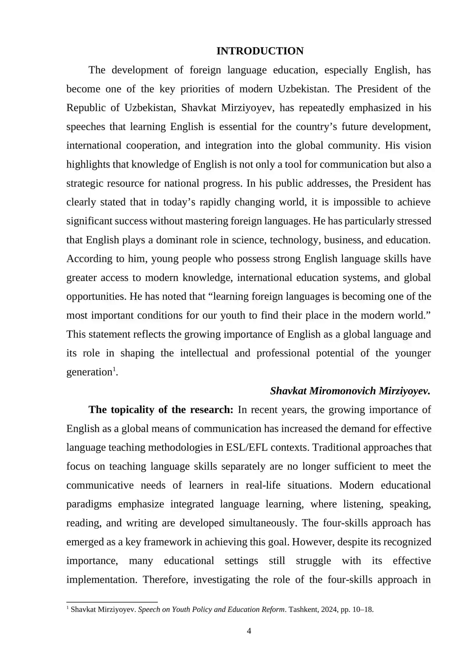 The Role of the Four-Skills Approach in Enhancing Integrated Language Learning in ESL/EFL 3