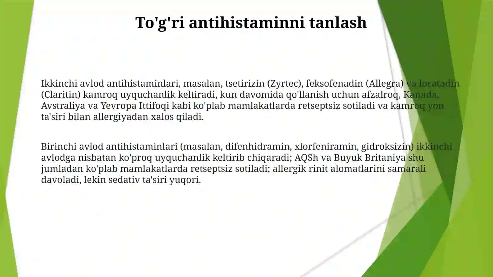 Allergiyaga qarshi moddalar 3