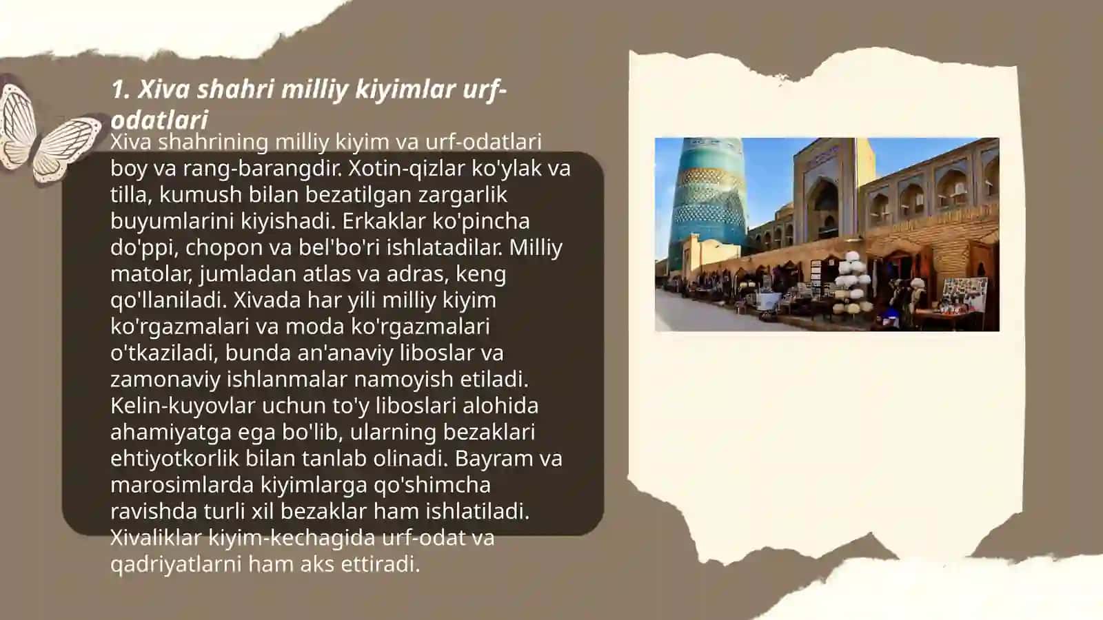 Xiva shahri milliy kiyimlar urf-odatlari 3