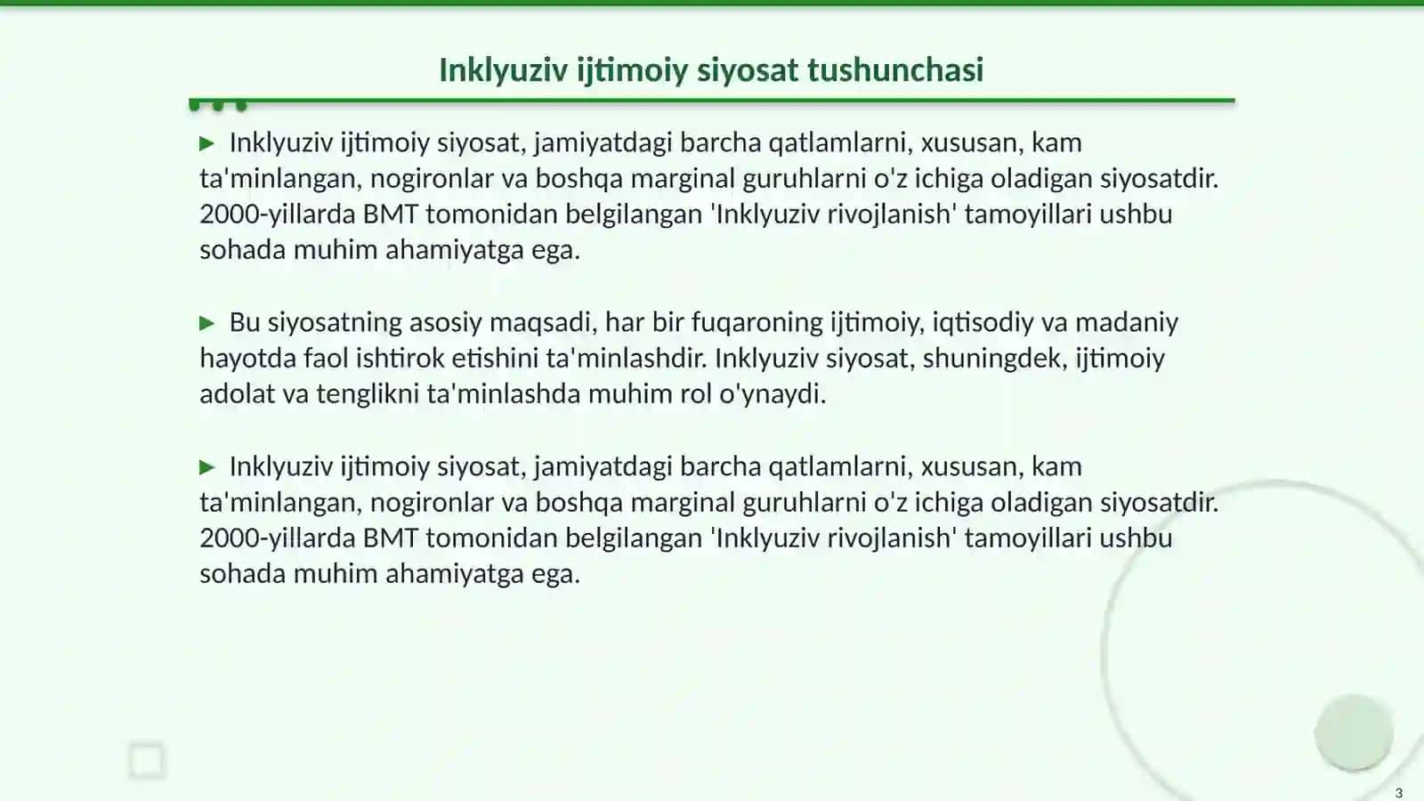 Inklyuziv ijtimoiy siyosat sohasidagi ayrim muammolar 3