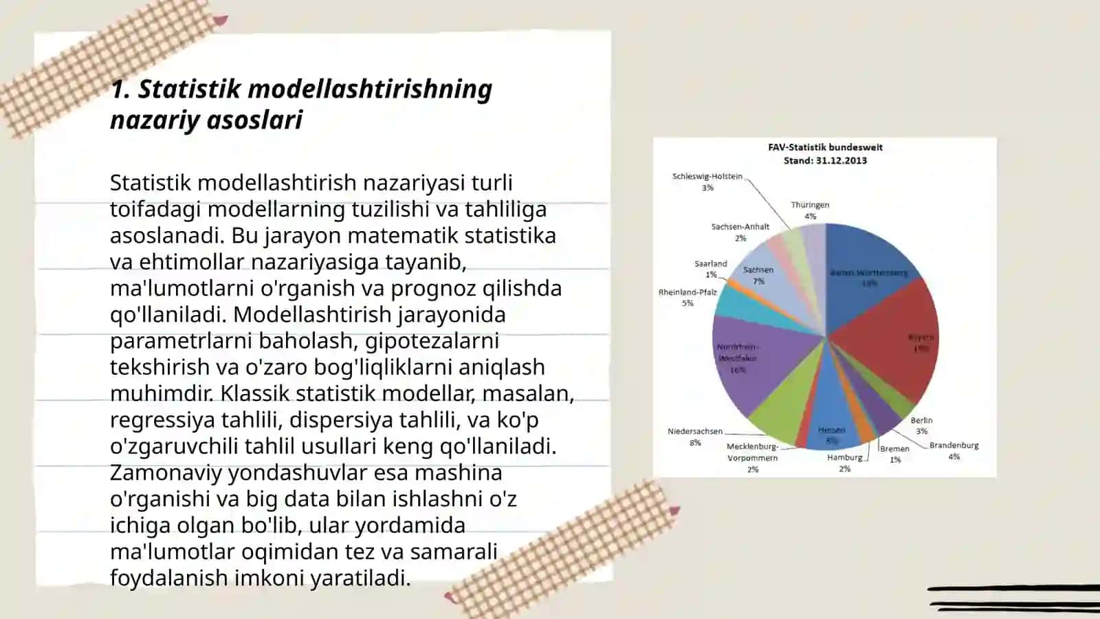 Modellashtirishning statistik asoslari 3