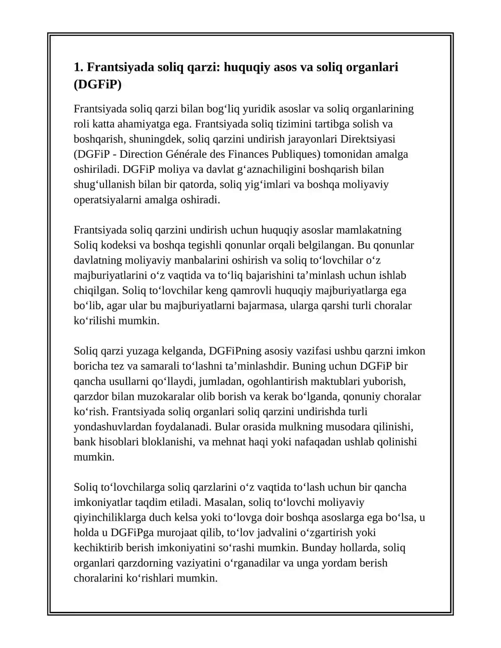 FRANSIYADA SOLIQ QARZINI UNDIRISH TARTIBI 3