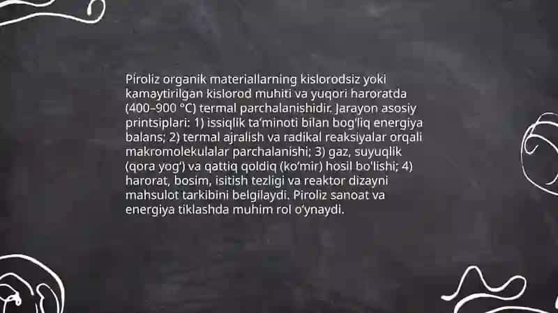 Piroliz jarayoni 3