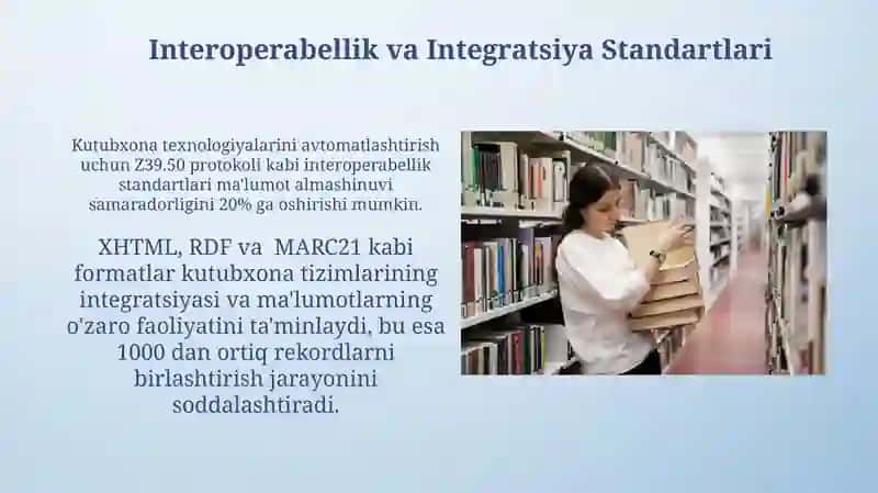 Kutubxona texnologiyalarini avtomatlashtirishga moʻljallangan standartlar tahlili 3