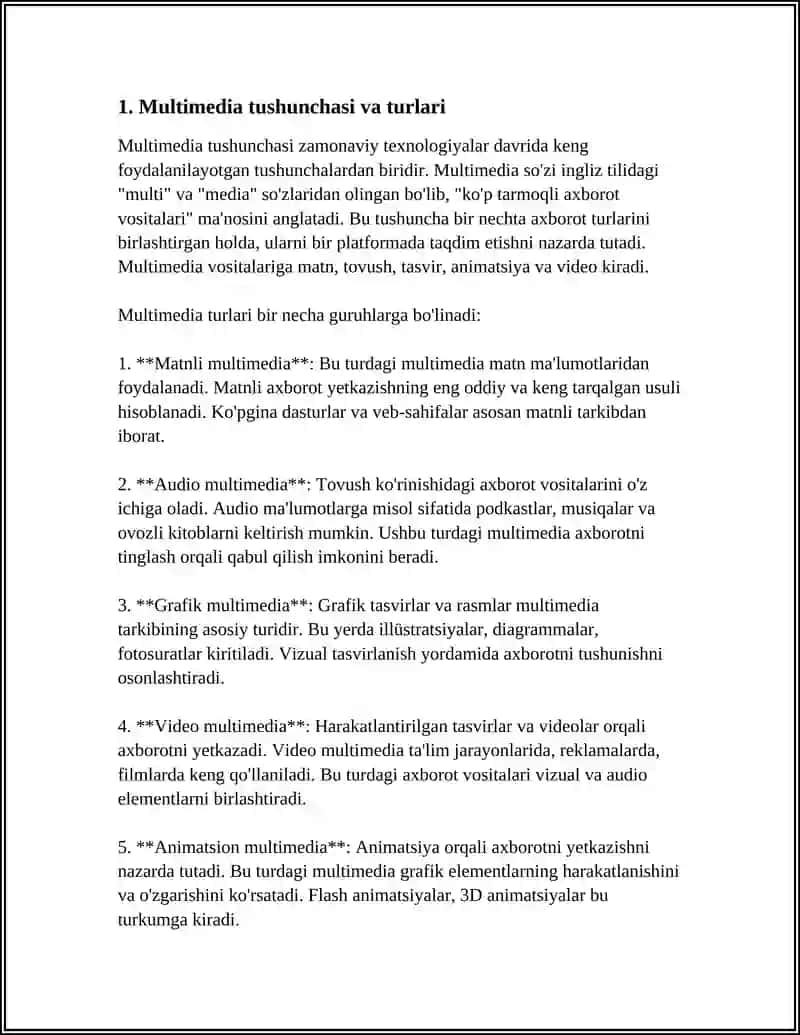 MULTIMEDIA VOSITALARI 3