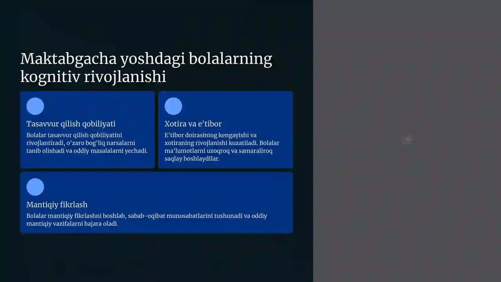 Maktabgacha yosh davrida psixik rivojlanish xususiyatlari 3