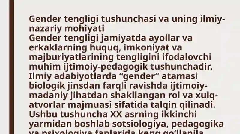 Ta’lim jarayonida gender tengligini ta’minlashning ilmiy-nazariy asoslari 3